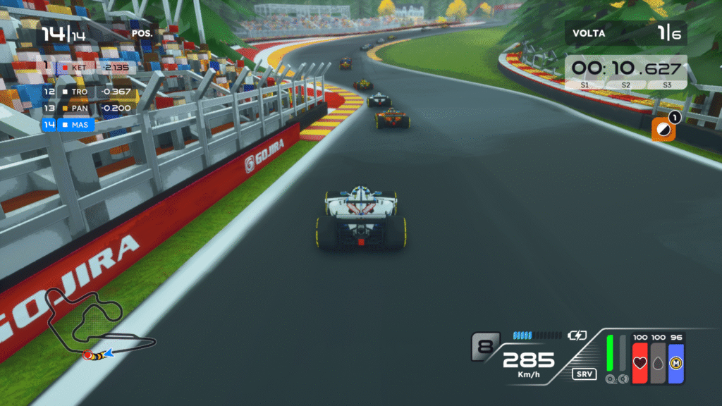 Versão mais atual do circuito de Spa em Formula Legends