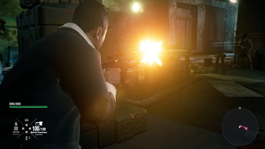 Gameplay com armas em Gang of Dragon