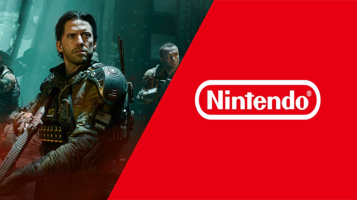 Imagem de Call of Duty e logo da Nintendo
