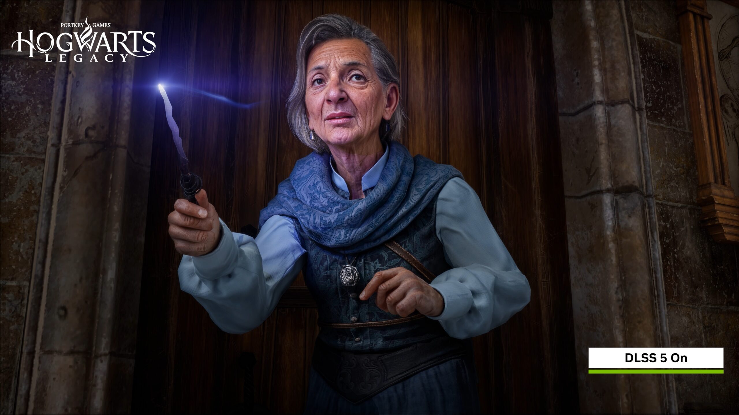 Imagem de Hogwarts Legacy com o DLSS 5